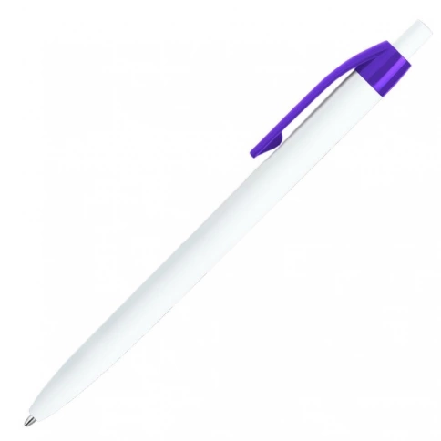 Шариковая ручка Vivapens Darom, белая с фиолетовым фото 3