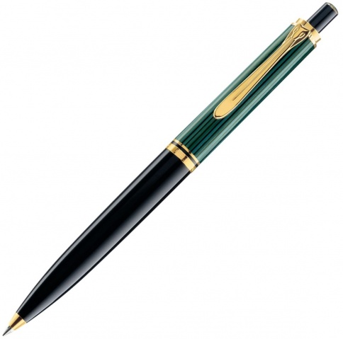 Ручка шариковая Pelikan Souveraen K 400 (PL996835) Black Green GT M черные чернила подар.кор. фото 1