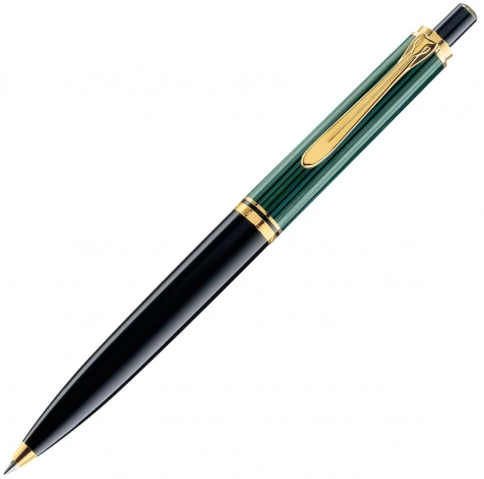Ручка шариковая Pelikan Souveraen K 400 (PL996835) Black Green GT M черные чернила подар.кор. фото 1