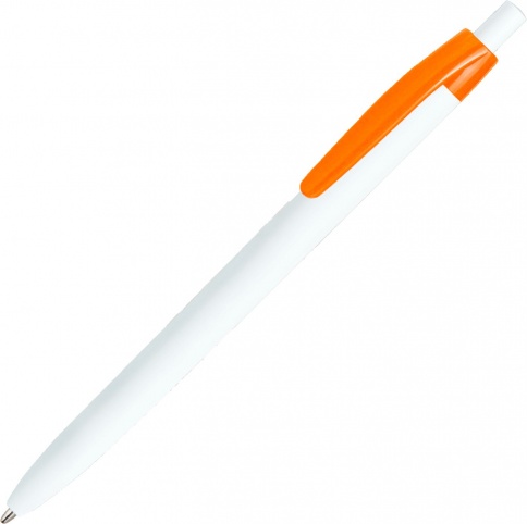 Шариковая ручка Vivapens Darom, белая с оранжевым фото 1