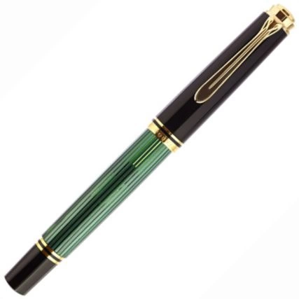 Ручка перьевая Pelikan Souveraen M 600 (PL980003) Black Green GT EF перо золото 14K покрытое родием подар.кор. фото 2
