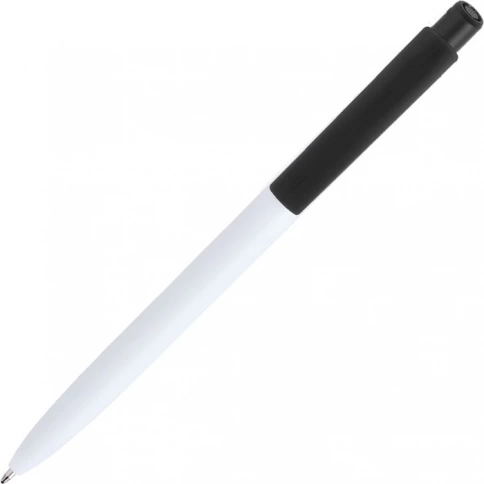 Ручка пластиковая шариковая Vivapens POLO, белая с чёрным фото 2