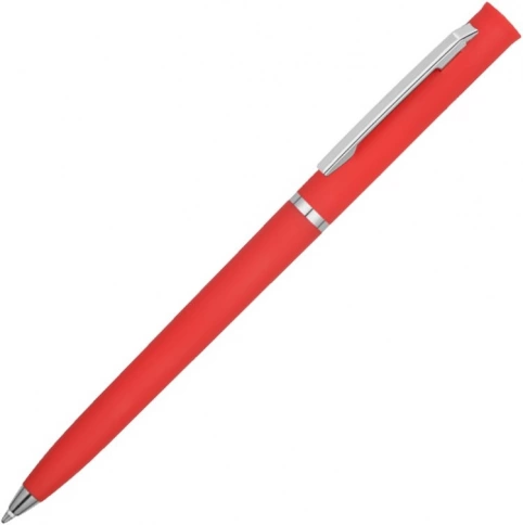 Ручка пластиковая шариковая Vivapens EUROPA SOFT, красная фото 1