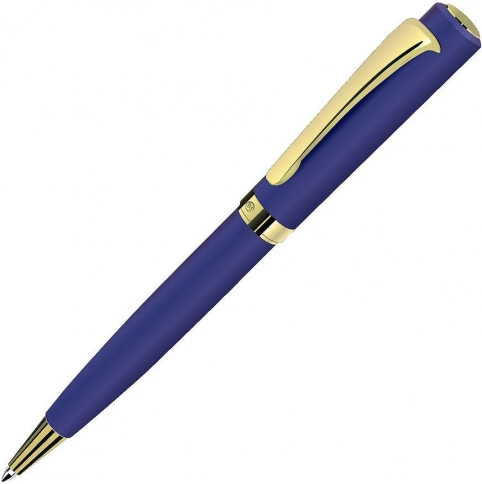 Ручка металлическая шариковая B1 Viscount, синяя с золотистым фото 1