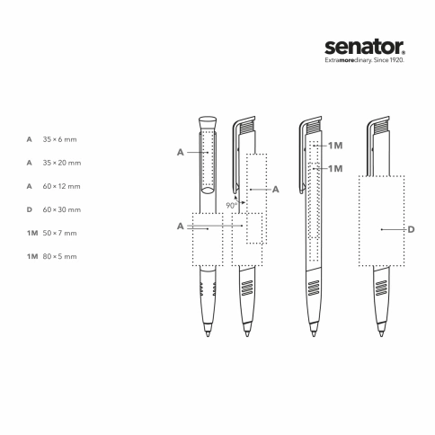 Шариковая ручка Senator Super Hit Clear Soft Grip Zone, синяя фото 3