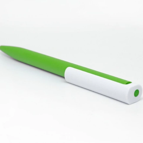 Ручка пластиковая шариковая Stanley Soft, cалатовая с белым фото 3