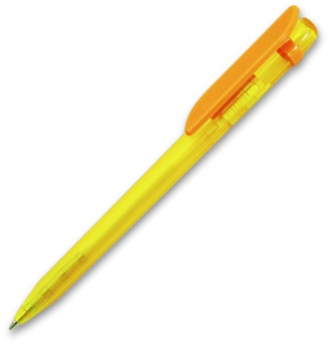 Ручка пластиковая шариковая Grant Arrow Classic Color Transparent , жёлтая фото 1