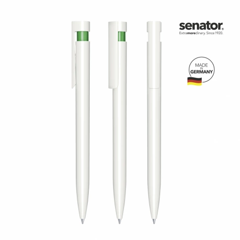 Шариковая ручка Senator Liberty Basic Polished, белая с зелёным фото 2