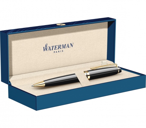 Ручка шариковая Waterman Expert 3 (S0951700) Black Laque GT M синие чернила подар.кор. фото 5